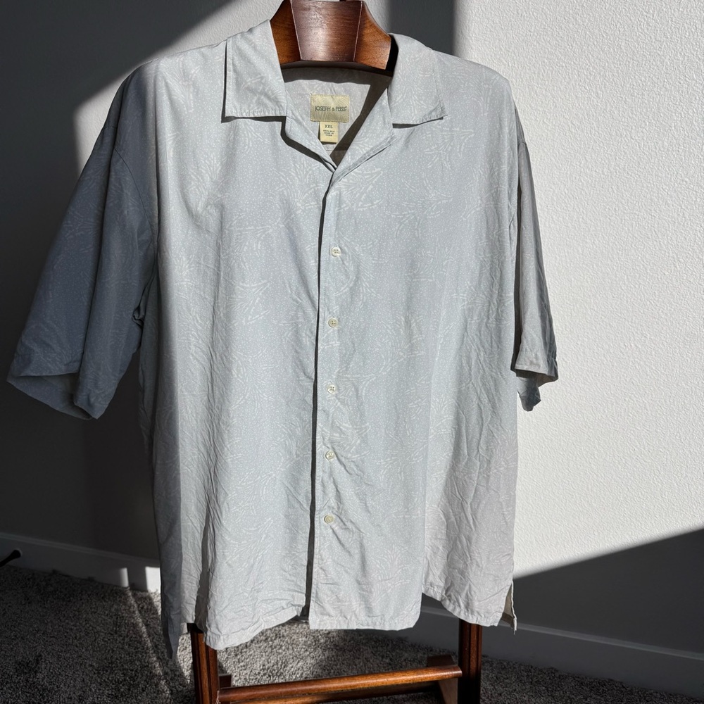 Joseph & Feiss Light Gray Casual Button Down Shirt
